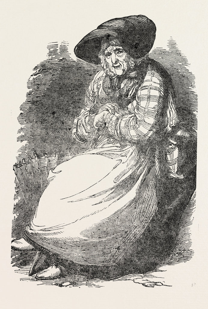 Detail of Mary Callinack, Aged 85, the Cornish Fish-Woman, Who Walked from Penzance to the Great Exhibition, in Hyde Park, London by Anonymous