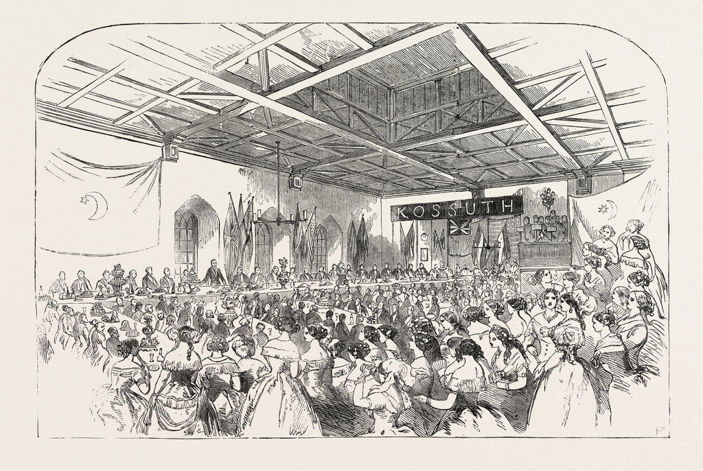 Detail of Banquet to M. Kossuth, in the Town Hall, Southampton by Anonymous