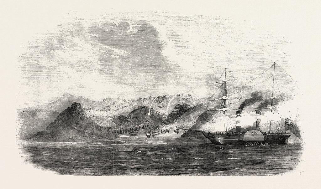 Detail of Engagement Between H.M. Steam Frigate Janus and the Riff Pirates, on the Coast of Morocco by Anonymous