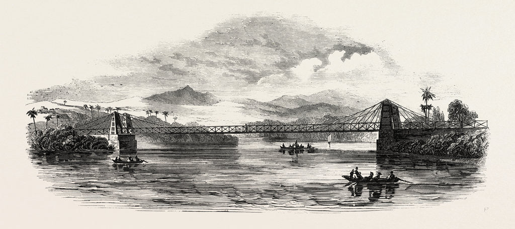 Detail of Iron Bridge Built Across the Martha Brae River, Near Falmouth, Jamaica by Anonymous