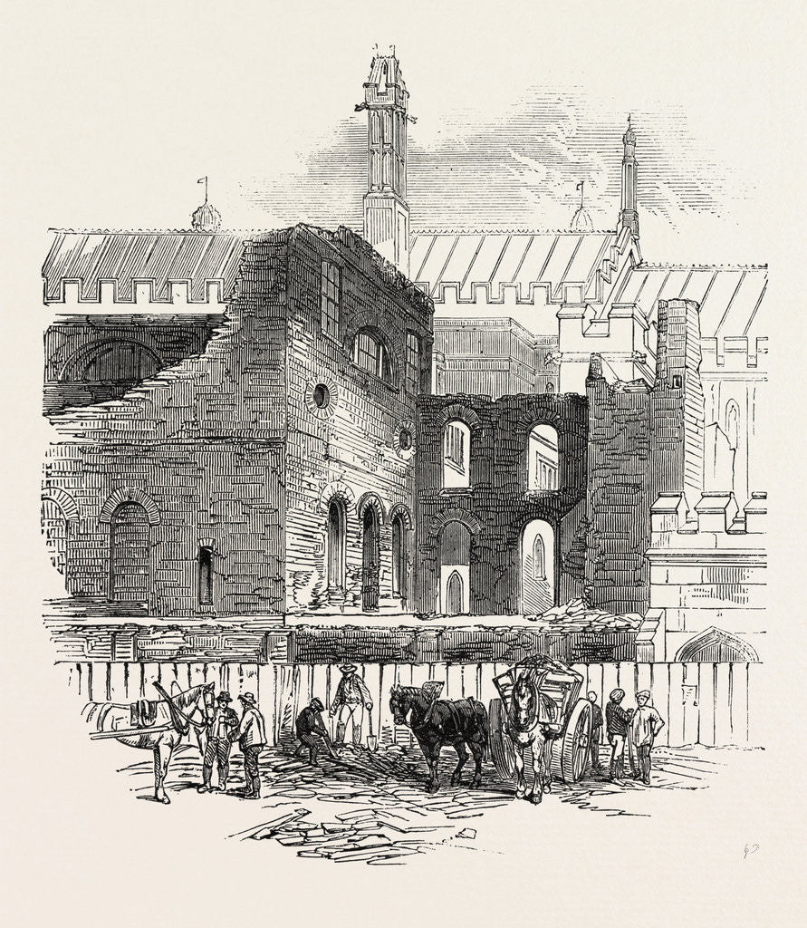 Detail of Remains of the Old Houses of Parliament, October 27, 1851, London by Anonymous