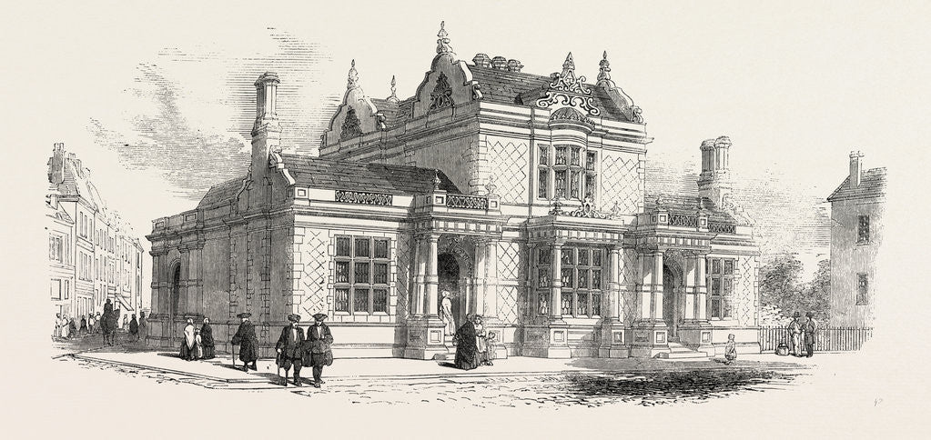 Detail of Baths and Laundries Just Erected at Greenwich, London by Anonymous