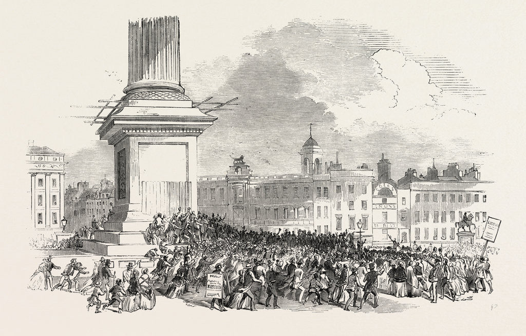 Detail of M. Kossuth Addressing the People at Charing Cross, London by Anonymous