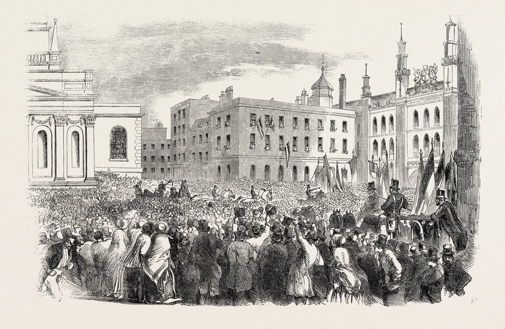 Detail of Arrival of M. Kossuth in Guildhall Yard, London by Anonymous