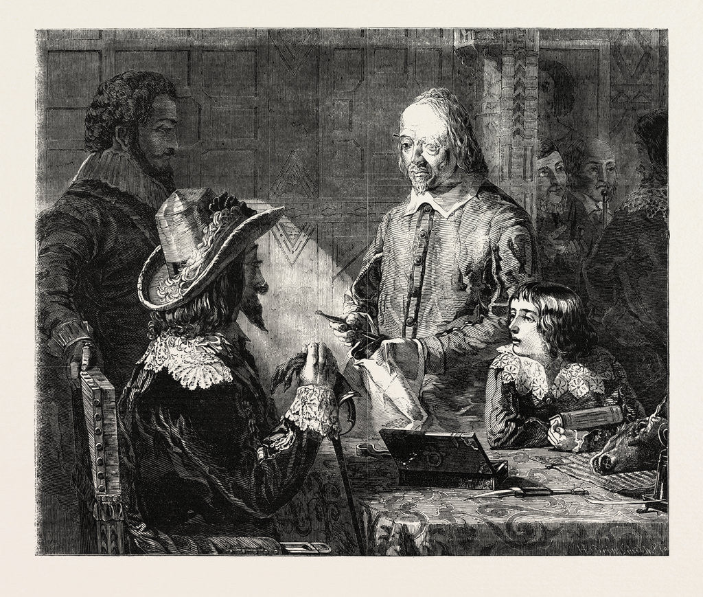 Detail of Fine Arts, Harvey Demonstrating to Charles I. His Theory of the Circulation of the Blood by Anonymous