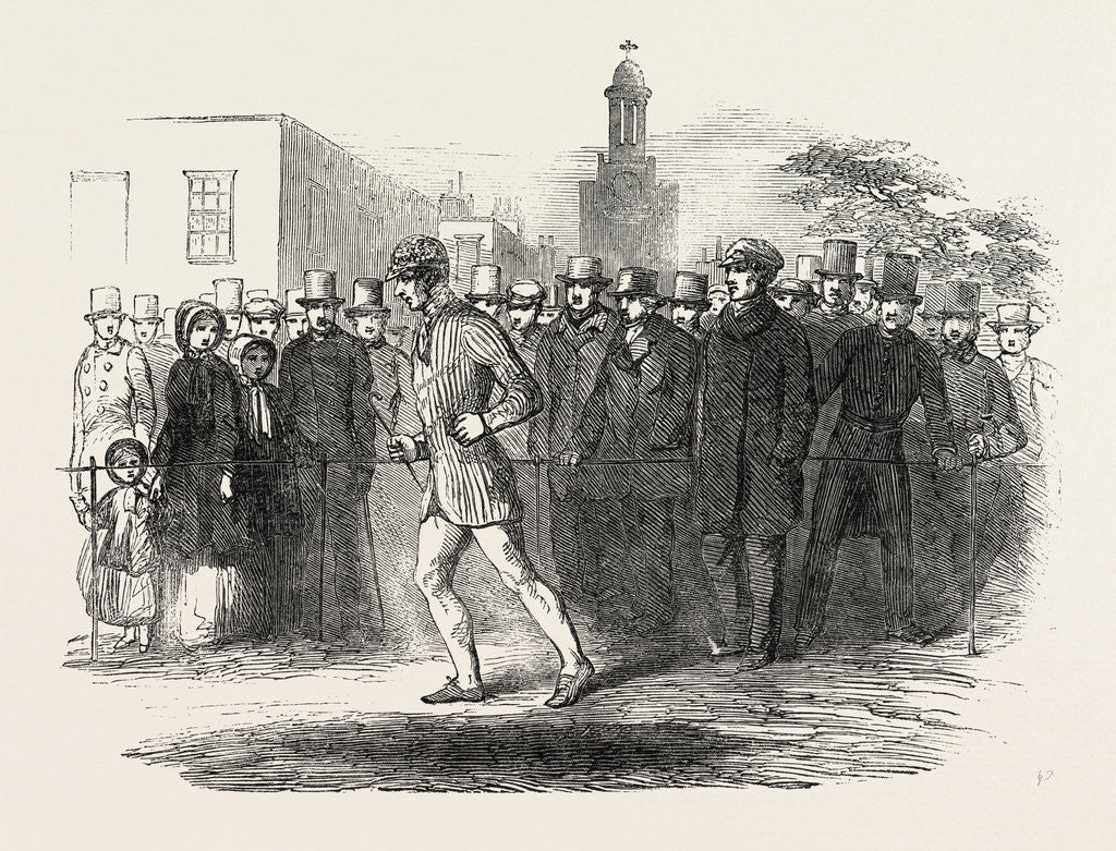 Detail of Richard Manks, the Pedestrian Completing His Thousandth Mile, on Kennington Oval by Anonymous