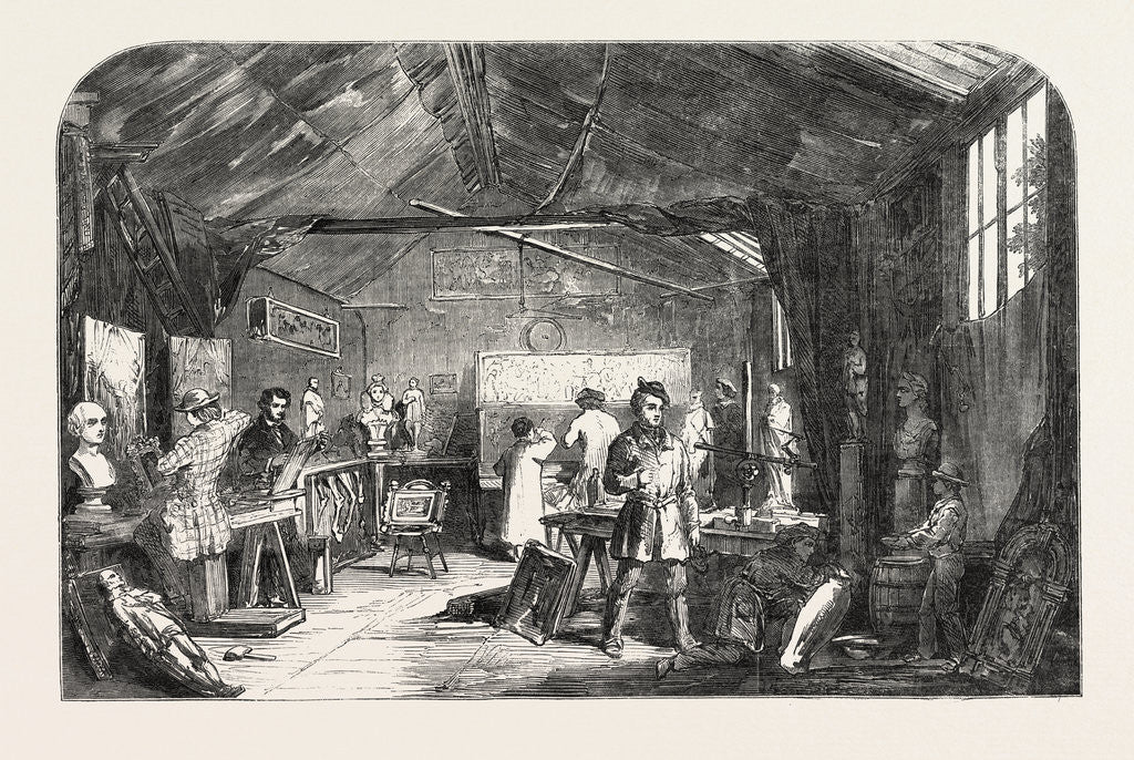 Detail of Wood Carving, Studio of Messrs. Cookes, Warwick by Anonymous