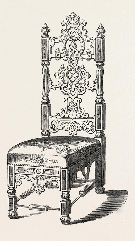 Detail of Papier Mache Chair by Anonymous