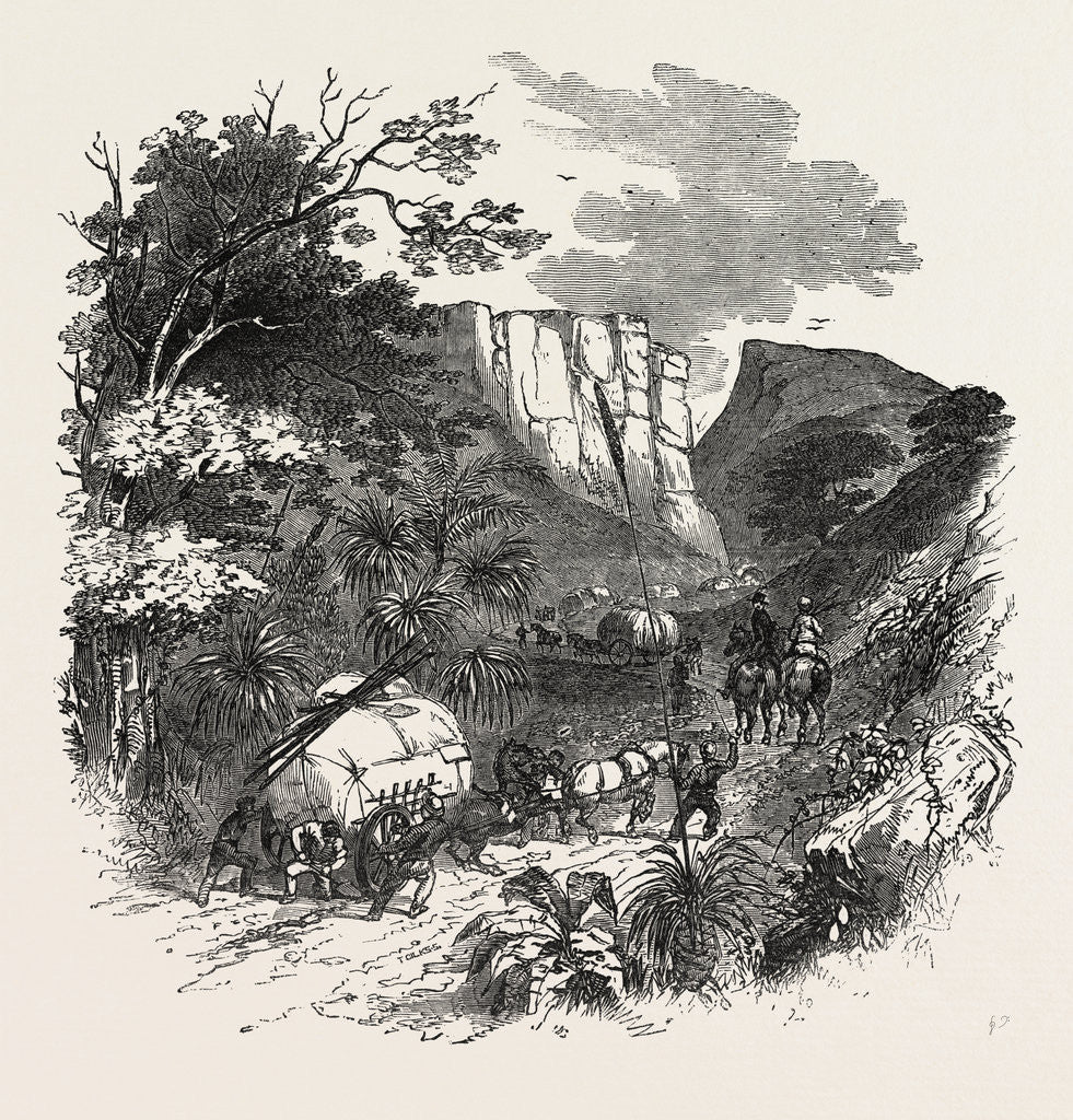 Detail of Ascending a Pass in the Blue Mountains by Anonymous