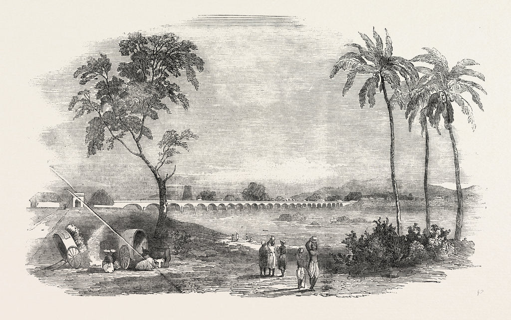 Detail of Bridge Recently Erected Over the River Corvery Near Bhowanee Madras by Anonymous