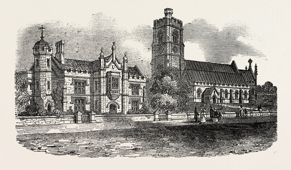 Detail of Homerton Parsonage and Church by Anonymous