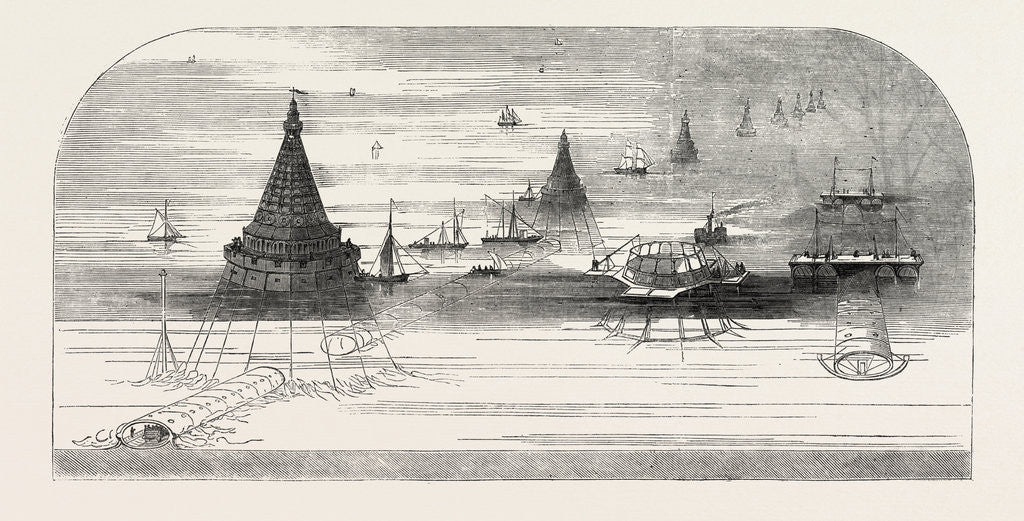 Detail of Submarine Railway Between France and England, Projected by Hector Horeau by Anonymous