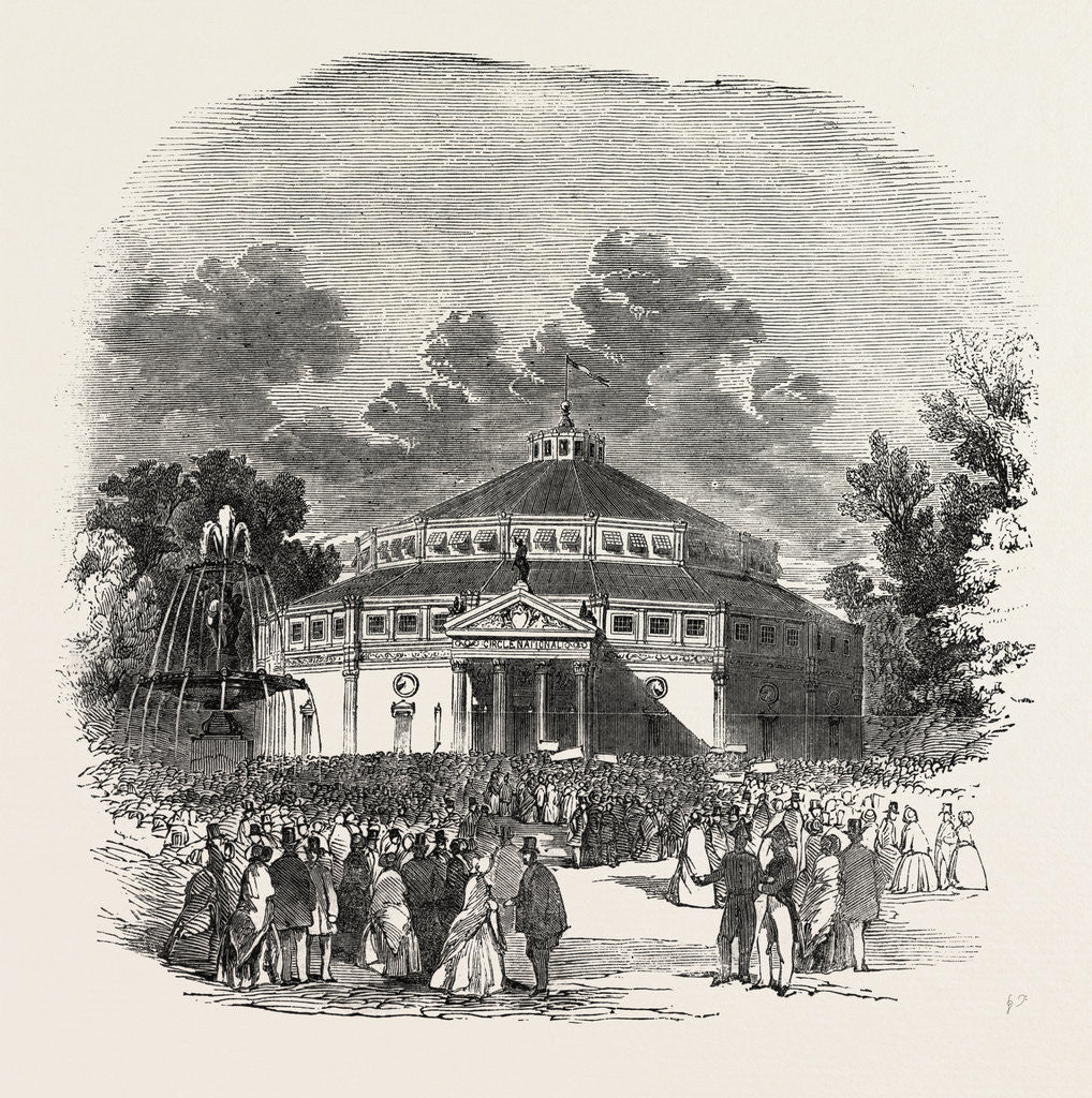 Detail of Exterior of the Circus of the Champs Elysees, Paris, France by Anonymous