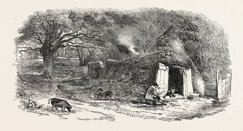 Detail of Hut in the Middle of the Hainault Forest by Anonymous