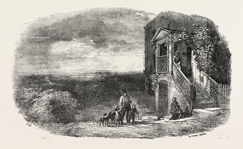 Detail of Hog Hill House and View Over the Forest Towards Chigwell by Anonymous