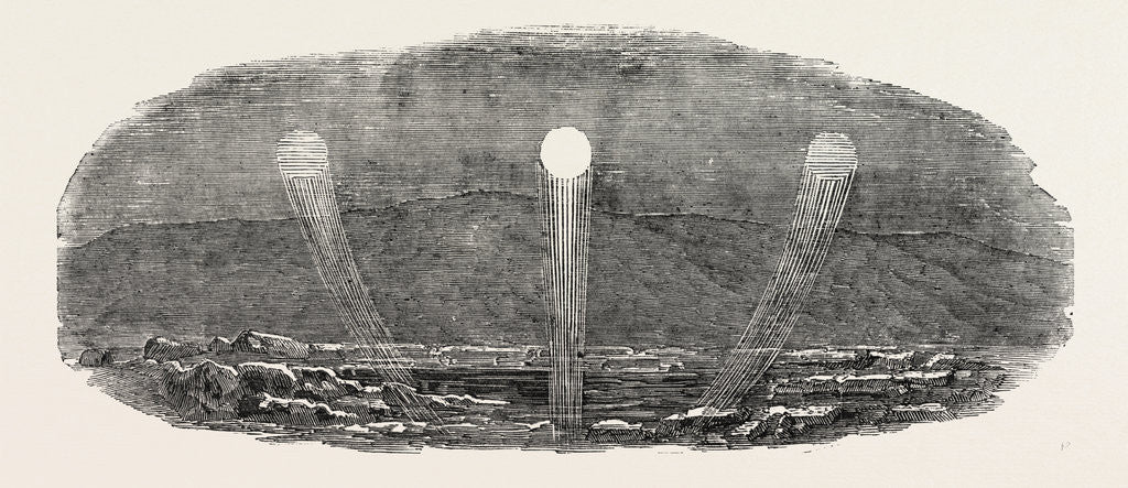Detail of Captain Austin's Arctic Expedition: Parhelia, Witnessed October 4, 1850, at Griffith's Island by Anonymous