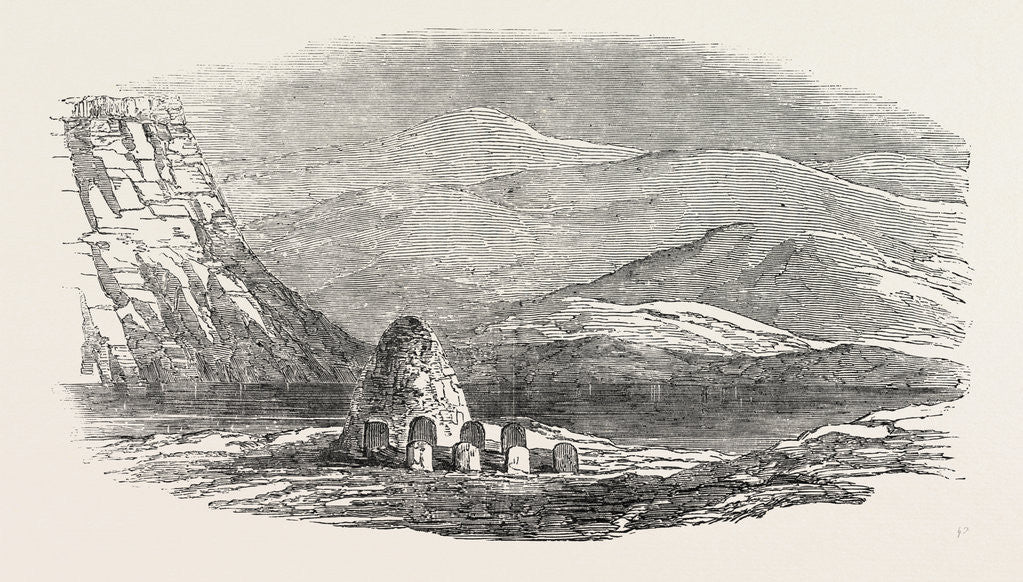 Detail of Captain Austin's Arctic Expedition: Cairn Left by the North Star, and Four Graves in Wolstenholme Sound by Anonymous
