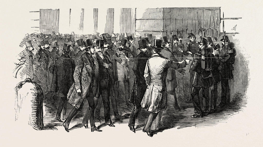 Detail of Revolution in France: Members Demanding Admission to Their Legislative Palace, 1851 by Anonymous