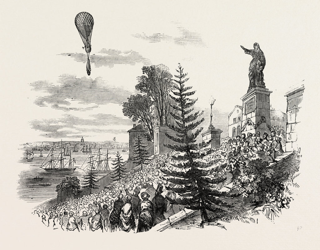 Detail of Ascent of M. Poitevin's Balloon from Nantes, France by Anonymous