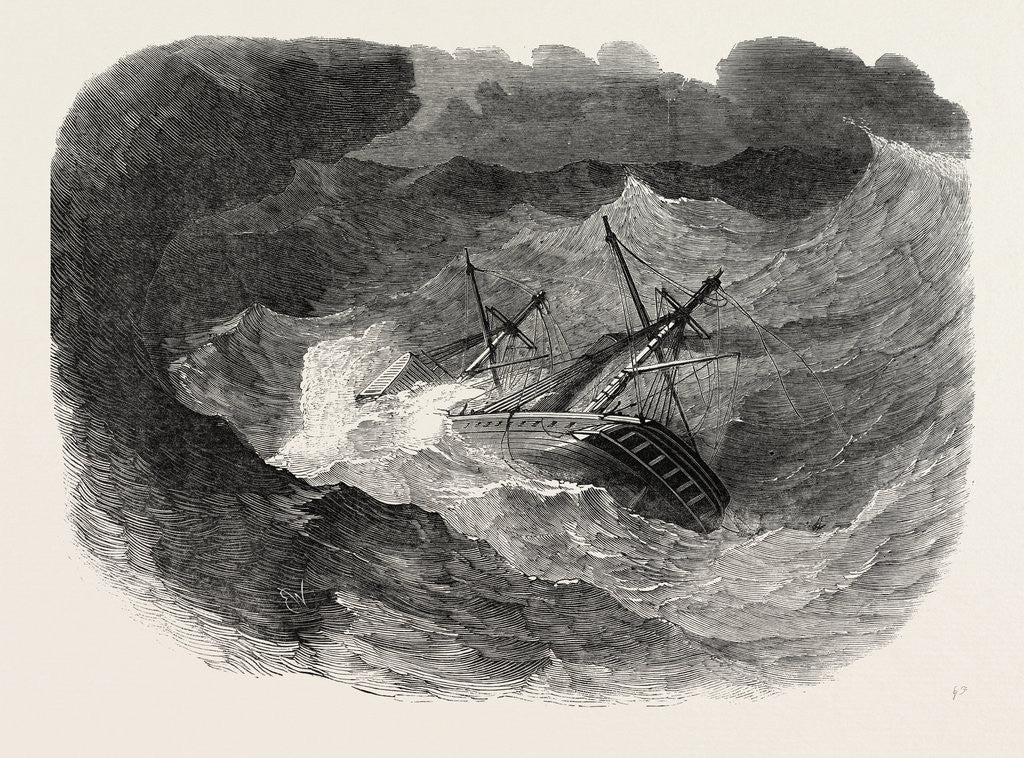 Detail of The Peninsular and Oriental Company's Steamship Pekin in a Typhoon in the China Sea by Anonymous