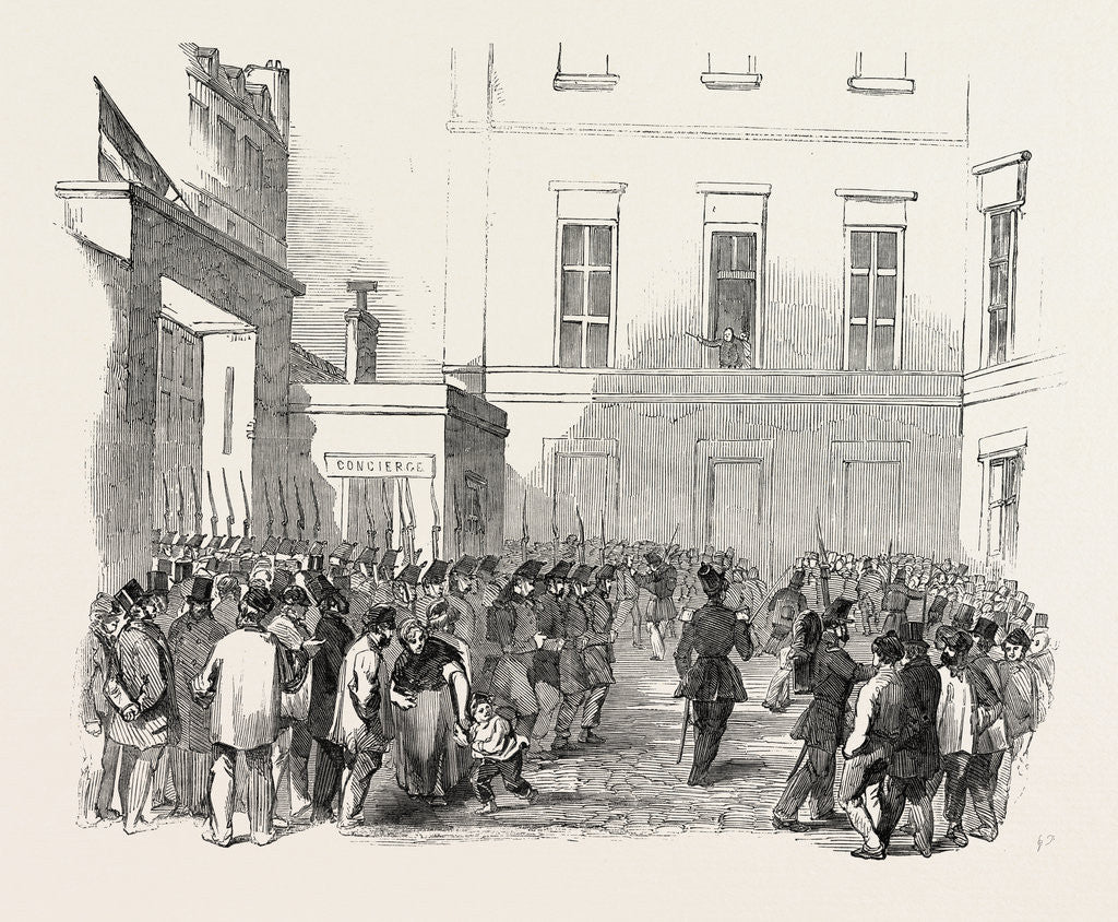 Detail of Revolution in France: Arrest of Representatives, 1851 by Anonymous