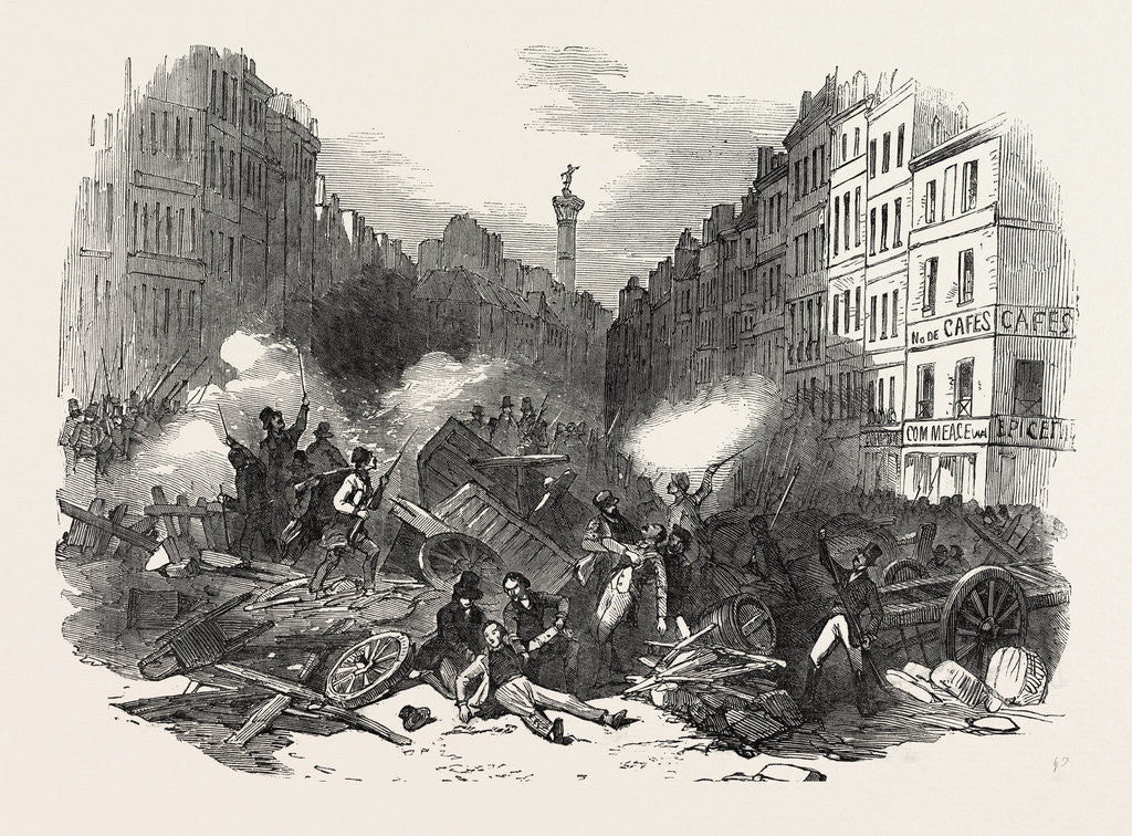 Detail of The Revolution in France: Barricade of the Faubourg St. Antoine, Paris, 1851 by Anonymous