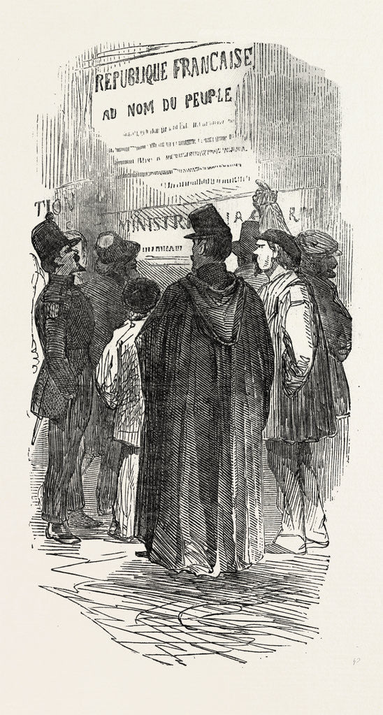 Detail of The Revolution in France: Reading the Proclamations, 1851 by Anonymous