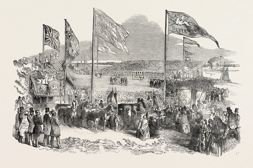 Detail of Commencement of the Ontario, Coe, and Huron Railway by His Excellency the Earl of Elgin by Anonymous