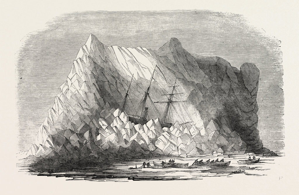 Detail of H.M. Arctic Steam Vessel Intrepid Driven Forty Feet Up an Iceberg, in Baffin's Bay by Anonymous