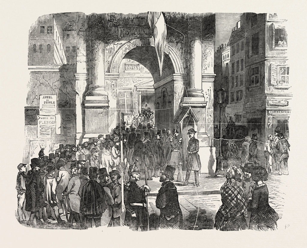 Detail of The Presidential Election in Paris: Application for Voting Tickets at the Mairie, France, 1851 by Anonymous