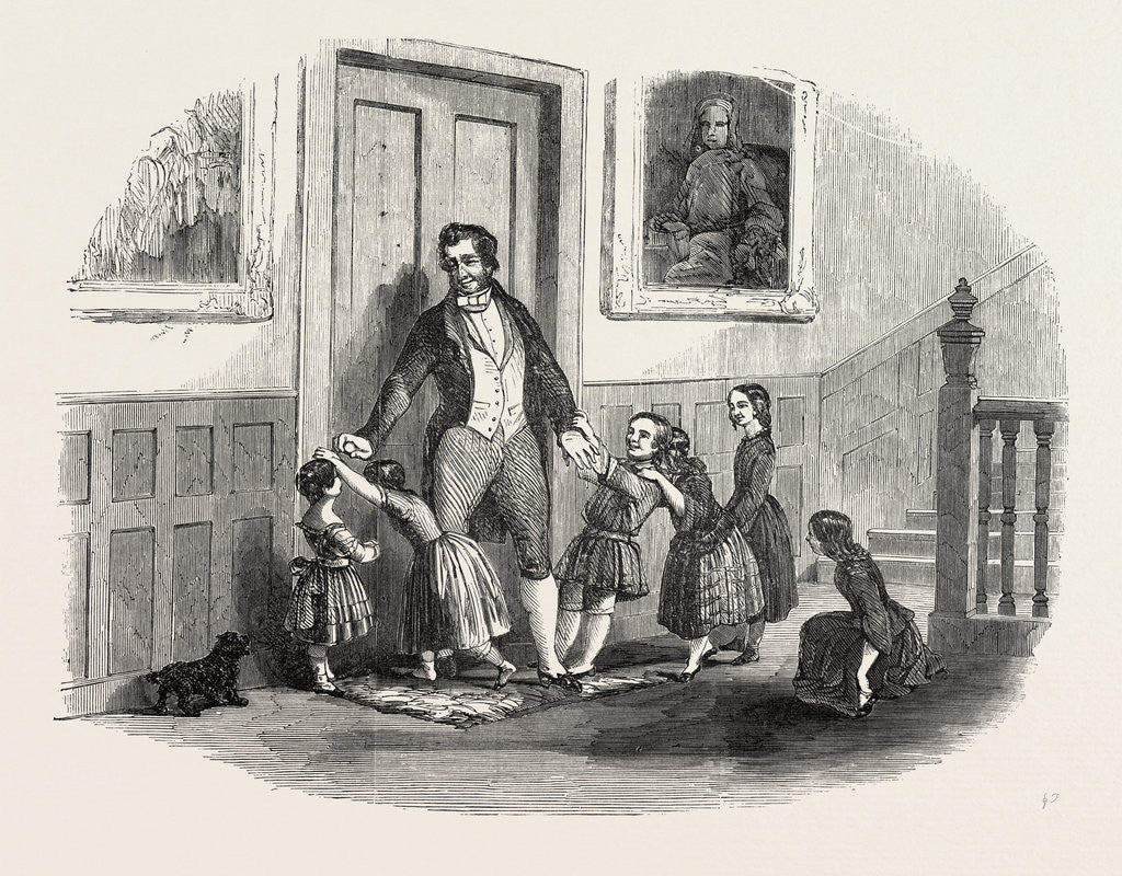 Detail of They Were Always Repulsed by a Terrible, Strong-Minded Butler, Who Kept Guard on the Mat, and Allowed None to Pass by Anonymous