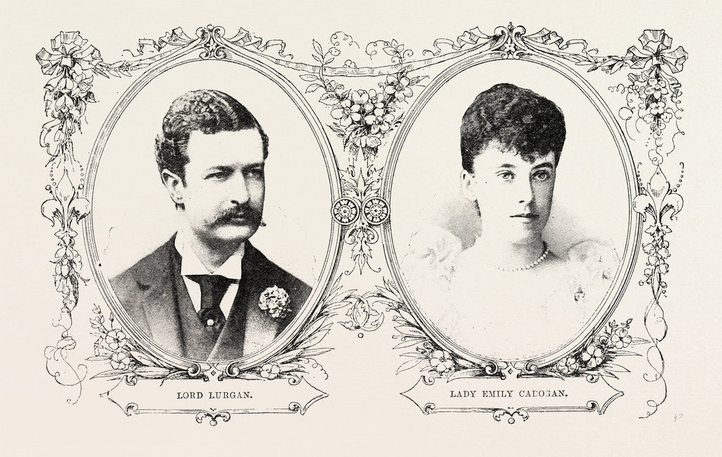 Detail of The Marriage of Lord Lurgan: Lord Lurgan and Lady Emily Cadogan by Anonymous
