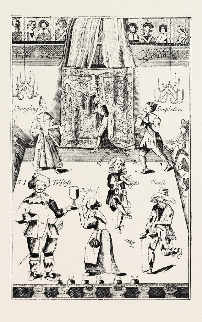 Detail of Stage of the Red Bull Theatre During the Commonwealth, London by Anonymous