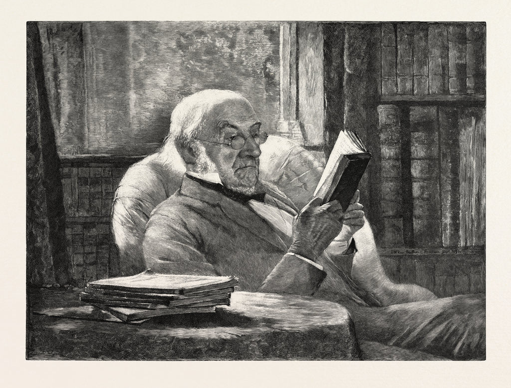 Detail of Mr. Gladstone in His Study at Hawarden: The New Canadian Portrait, UK by Anonymous