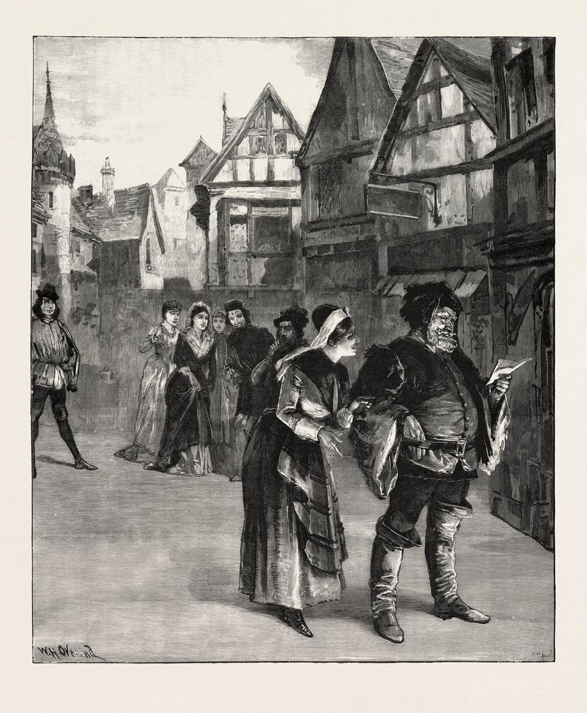 Detail of Scene from Verdi's New Opera of Falstaff, at Milan, Act III., Scene 1, Italy by Anonymous