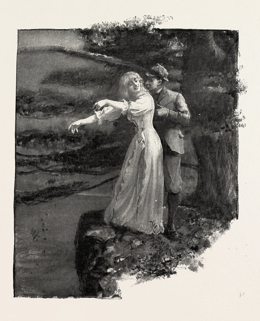 Detail of He Held an Arm Ran Round Her Waist and Held Her Fast. by Anonymous