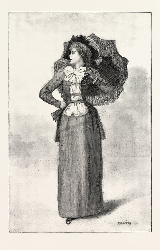 Detail of Fins De Siecle in Fashions, 1893 by Anonymous