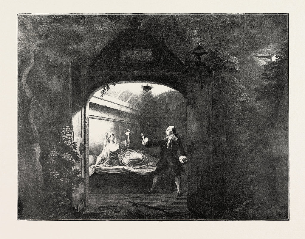 Detail of Garrick and Mrs. Bellamy As Romeo and Juliet by Anonymous