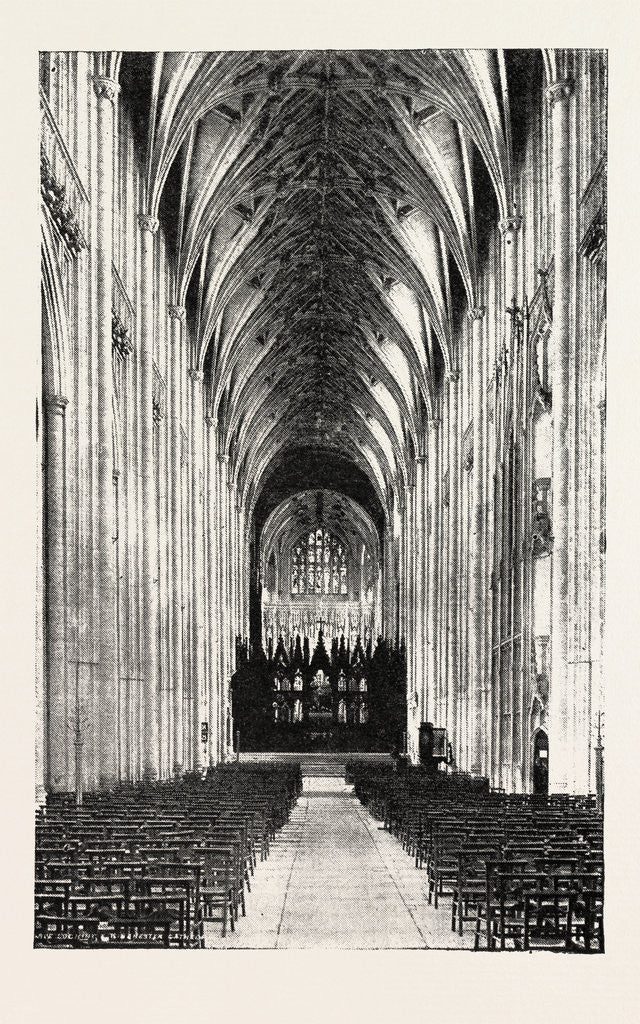 Detail of Eight Hundredth Anniversary of Winchester Cathedral: The Nave, UK by Anonymous