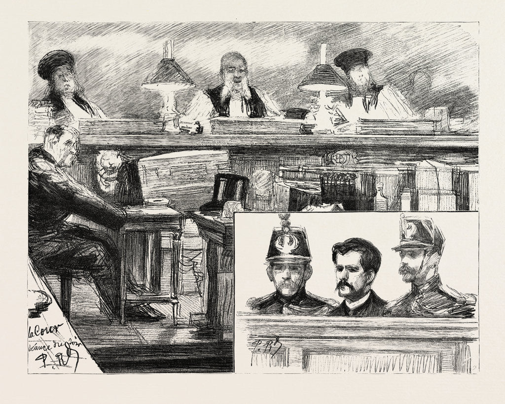 Detail of The Anarchists in Paris, France, the Trial of Ravachol at the Palais De Justice by Anonymous