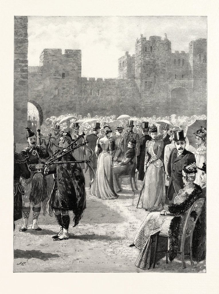 Detail of The Coming of Age of Lord Warkworth: The Garden-Party at Alnwick Castle, UK by Anonymous