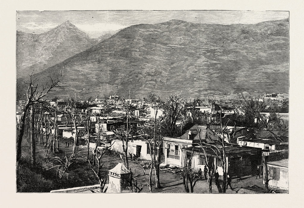 Detail of The Hurricane in Mauritius: Views of the Ruins in Port Louis: Ruins of the Upper Portion of the Western Suburb by Anonymous