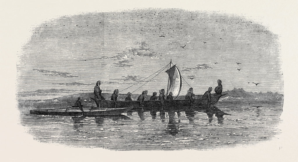 Detail of Skin Boats Used by the Natives of Point Barrow by Anonymous