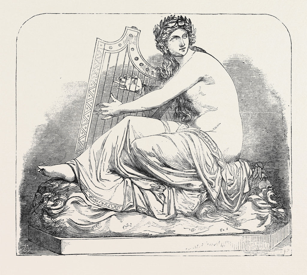 Detail of The Queen of the Waters Tuning Her Harp to Celebrate the Alliance of the Western Powers. (Sculptere), Exhibition of the Royal Academy by Anonymous