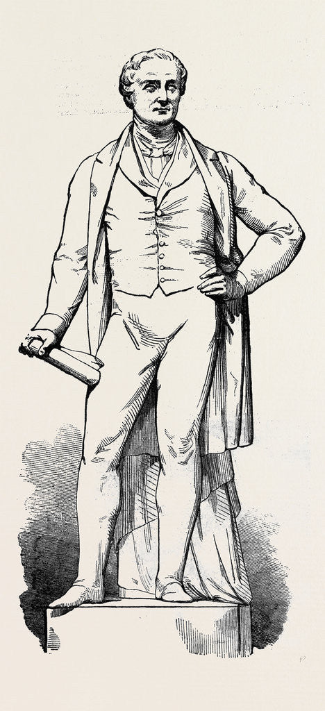 Detail of Bronze Statue of the Late Sir Robert Peel, Just Erected at the West End of Cheapside by Anonymous