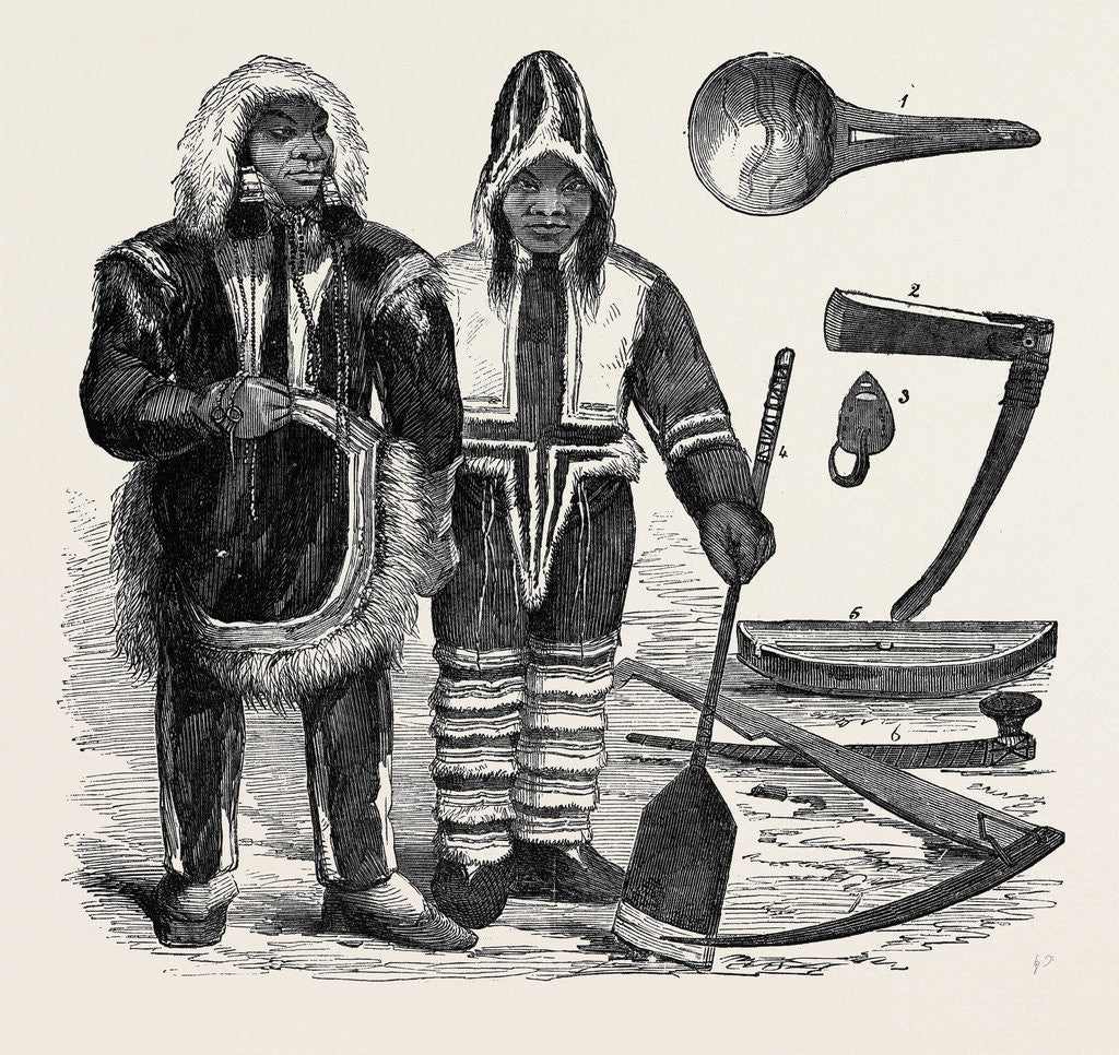 Detail of Costume of a New Tribe of Esquimaux by Anonymous