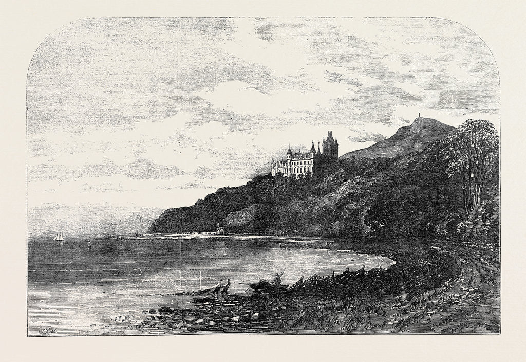 Detail of Dunrobin Castle, from the East. by Anonymous