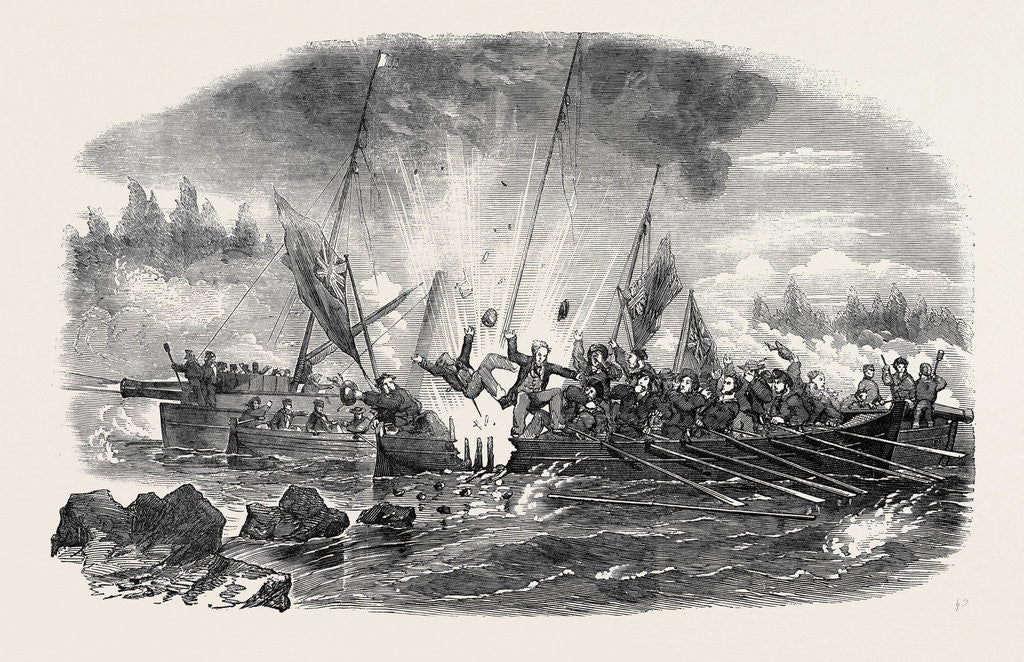 Detail of Boats Reconnoitring the Passage to Wyborg. by Anonymous