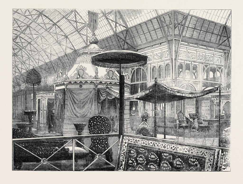 Detail of The Palace of Industry at Paris, the Indian Court by Anonymous