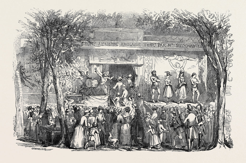 Detail of Popular Amusements of Paris: Booth at the Barrier by Anonymous